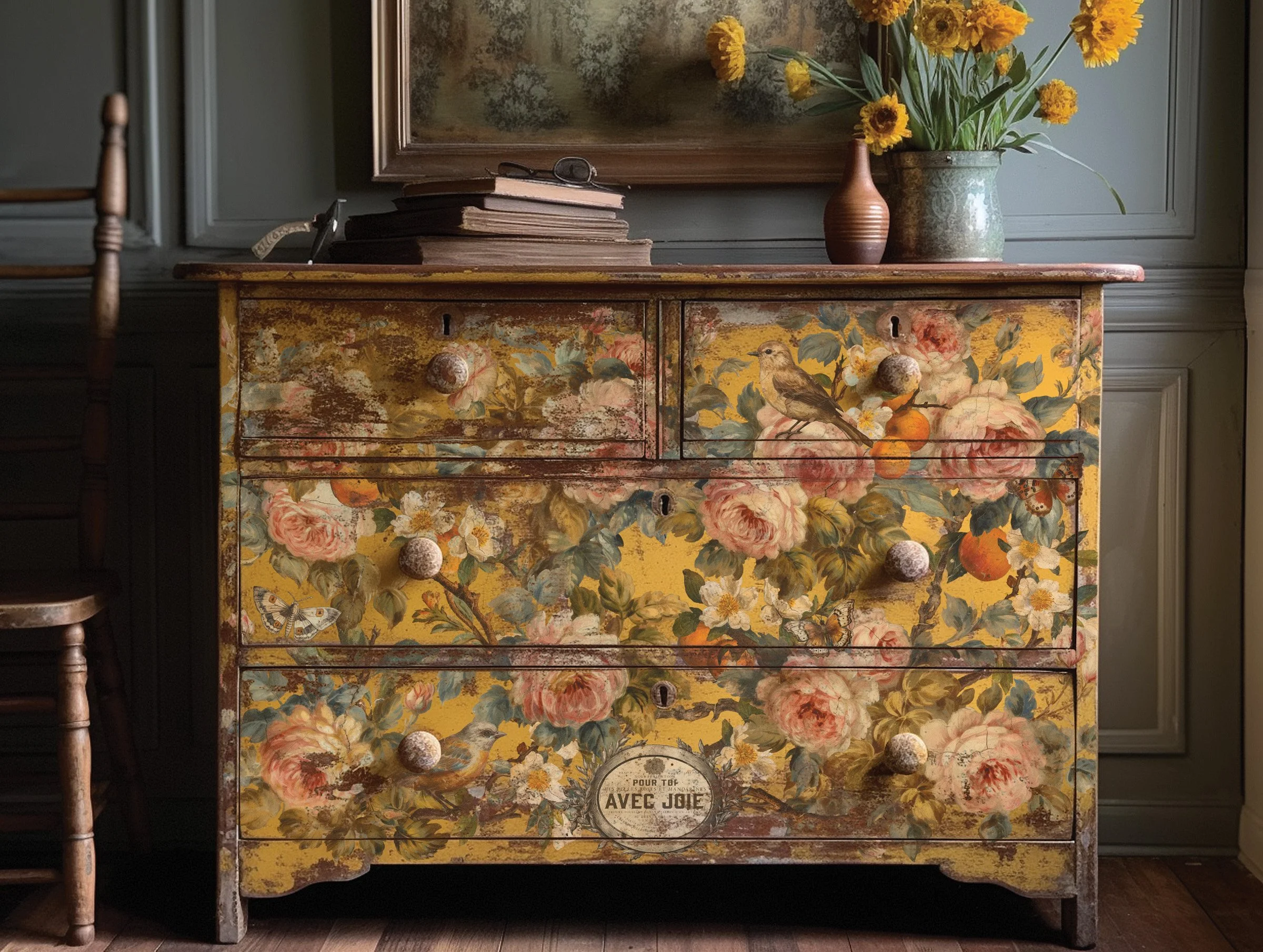 Joie des Roses Transfer IOD — Junk'd Up Home